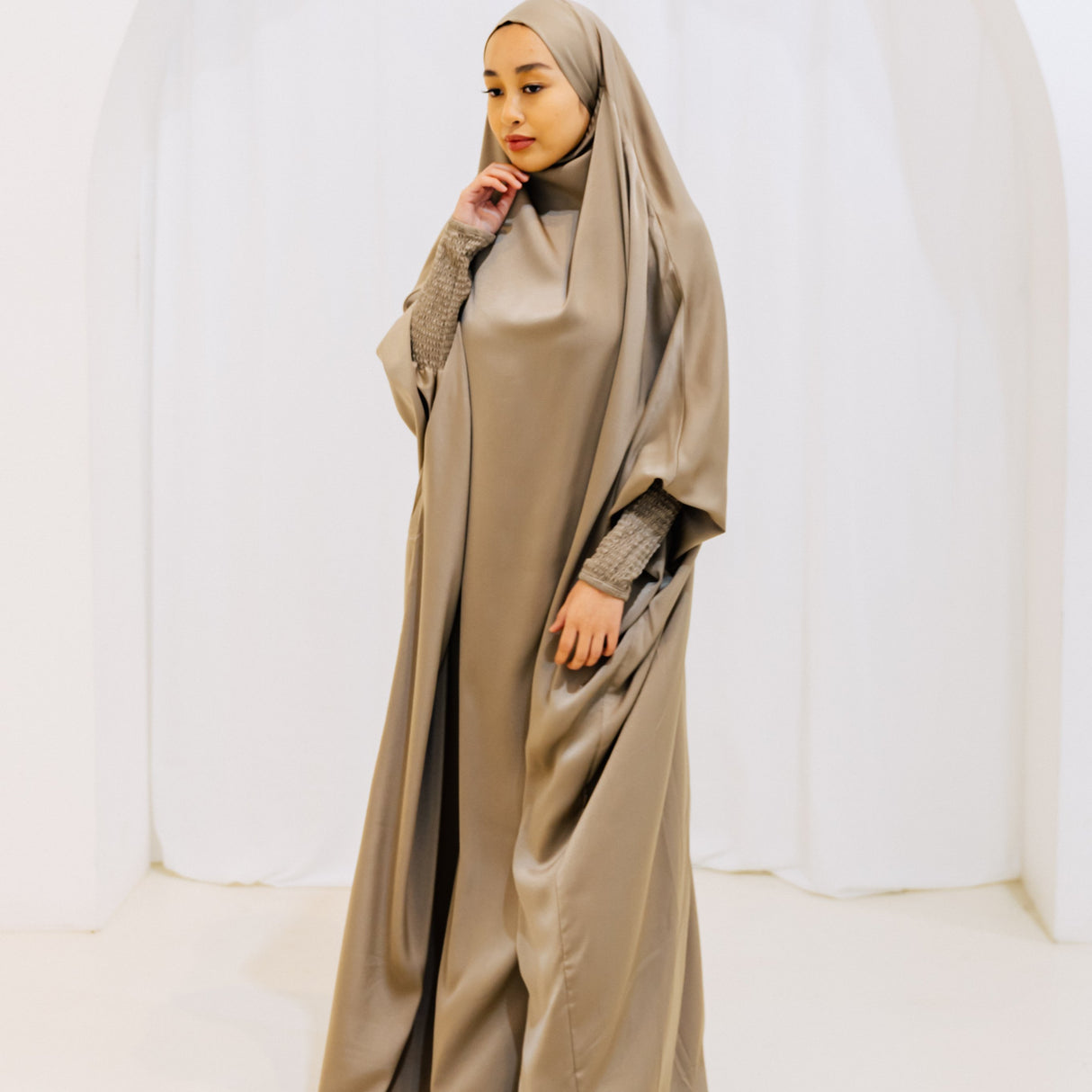 French Jilbab One Piece KHAKI