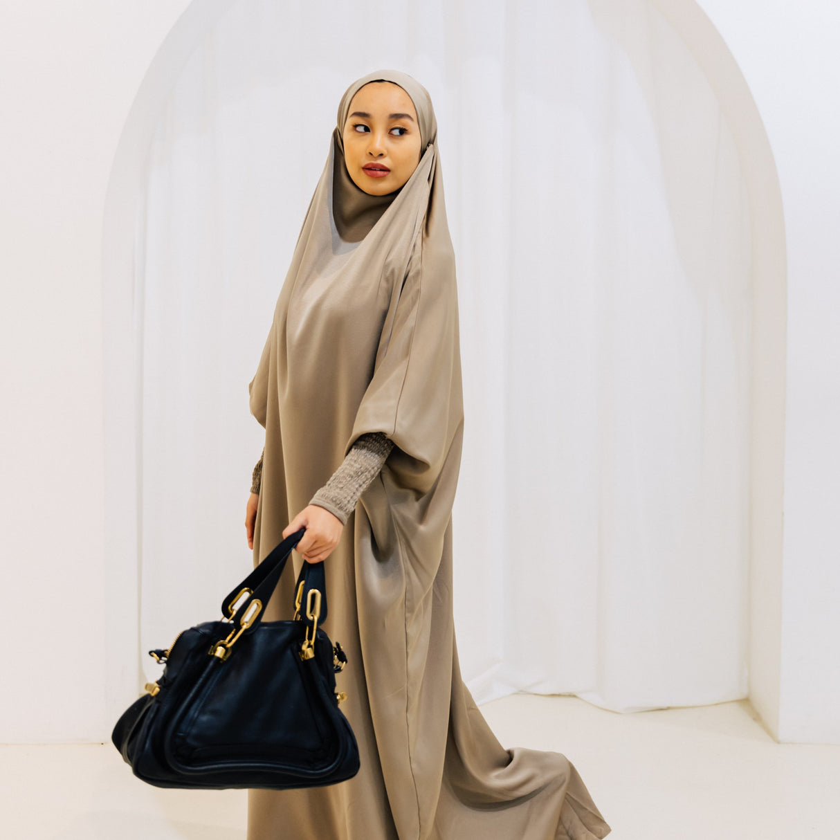 French Jilbab One Piece KHAKI