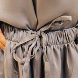 French Jilbab Two Piece with Elastic Cuff GREY