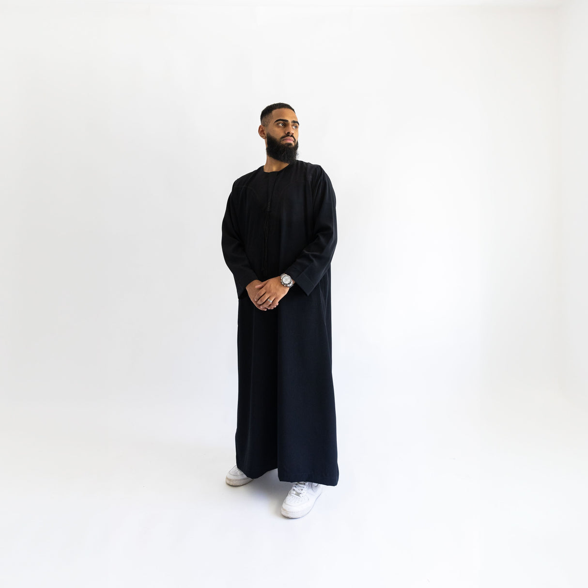 Ikaf Omani Thobe Black for Men