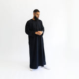 Ikaf Omani Thobe Black for Men