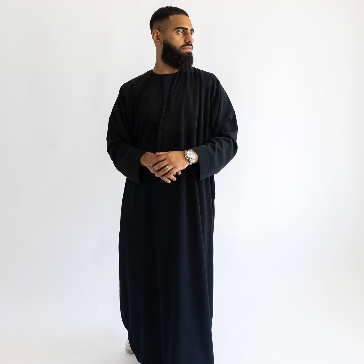 Ikaf Omani Thobe Black for Men