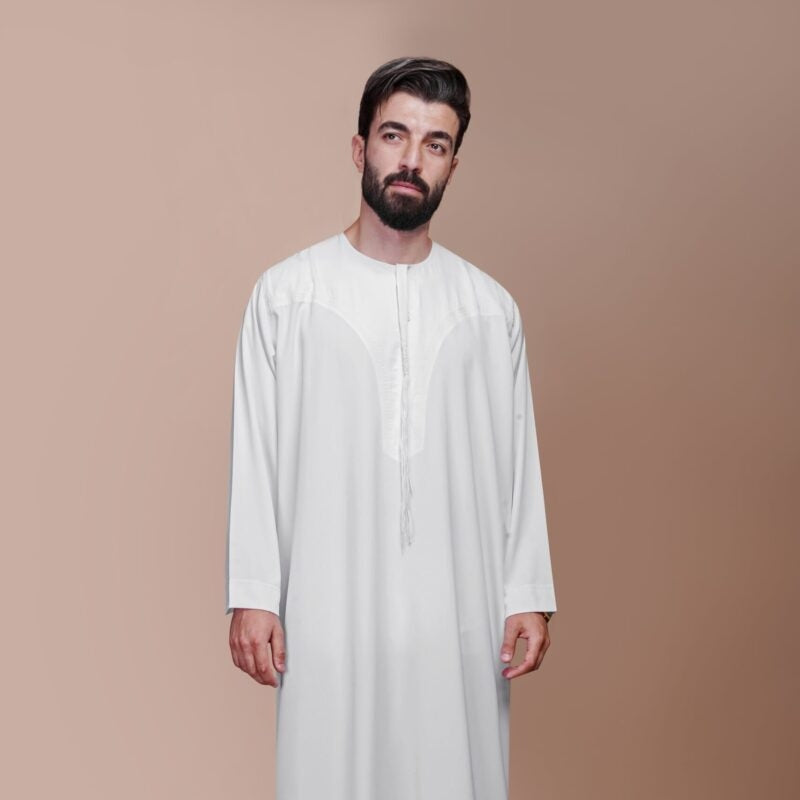 Ikaf Omani Thobe White for Men