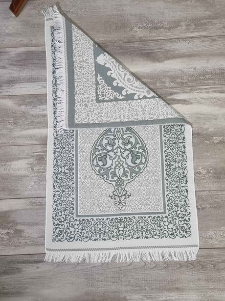 Embroidered Prayer Mat Floral Arch - Khaki