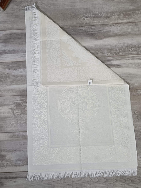 Embroidered Prayer Mat Floral Arch - Off White