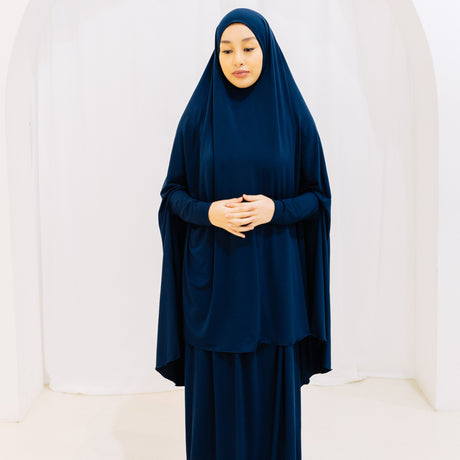 Premium Jilbab Sleeved Navy