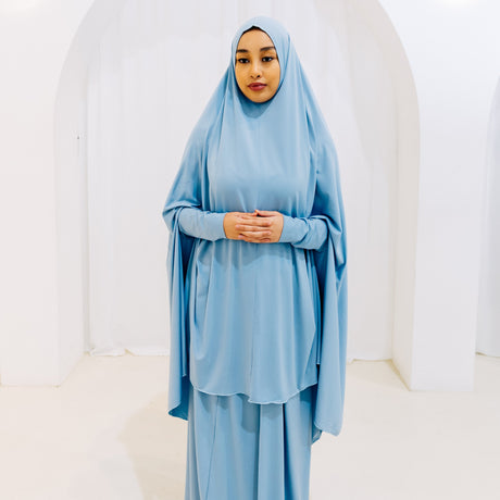 Premium Jilbab Sleeved AZURE