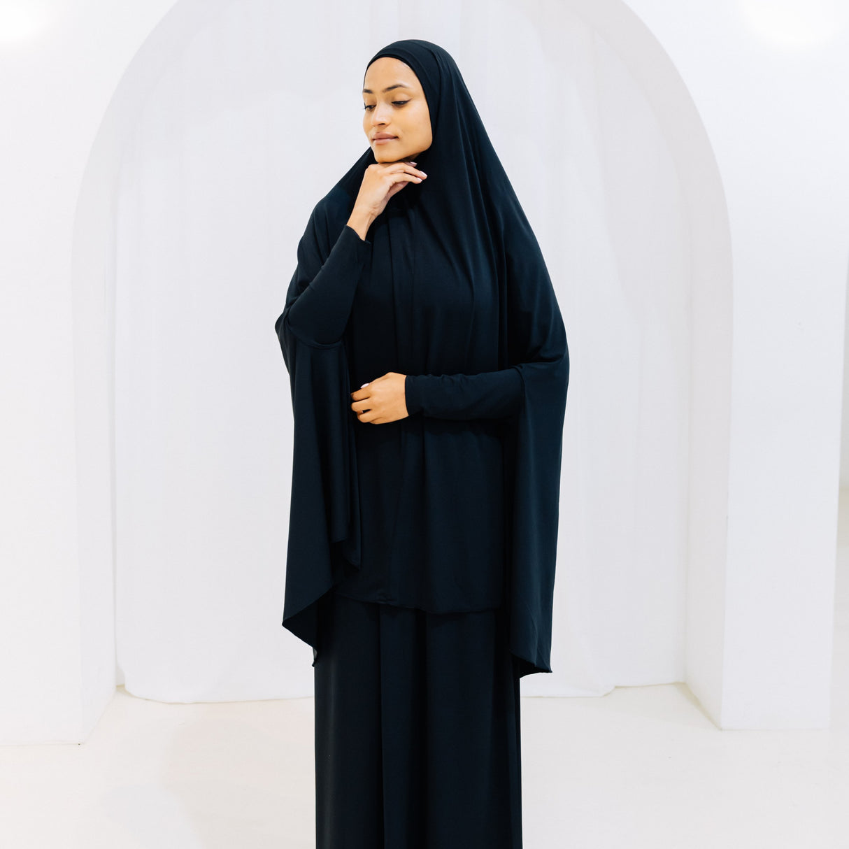 Premium Jilbab Sleeved BLACK