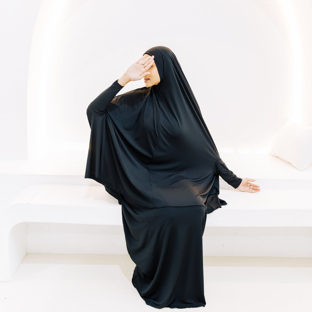 Premium Jilbab Sleeved BLACK