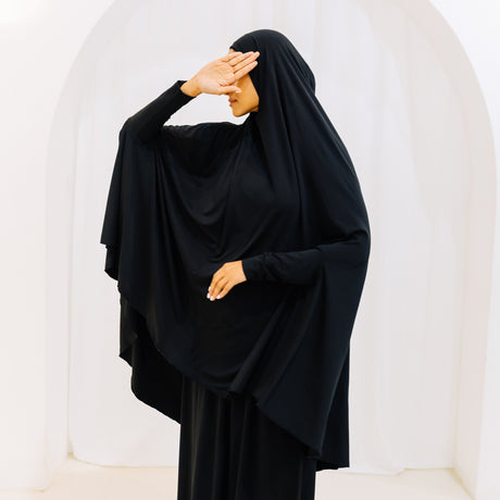 Premium Jilbab Sleeved BLACK
