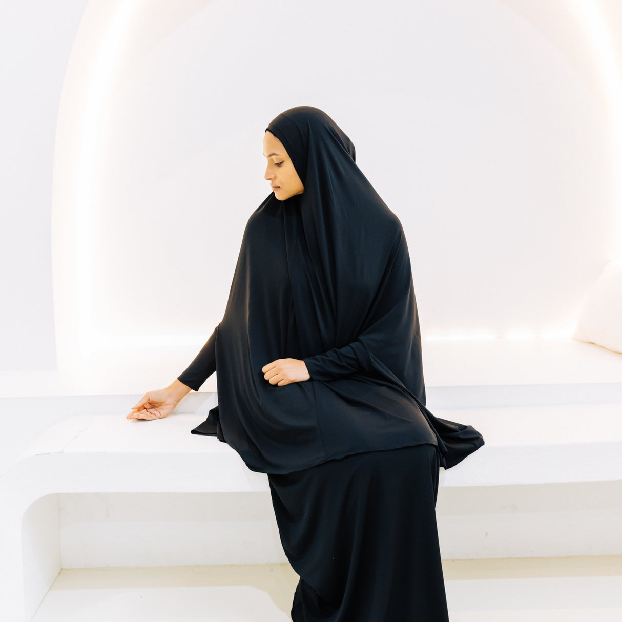 Premium Jilbab Sleeved BLACK