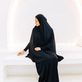 Premium Jilbab Sleeved BLACK