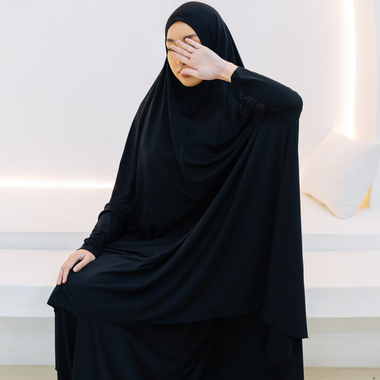 Premium XL Jilbab Sleeved BLACK