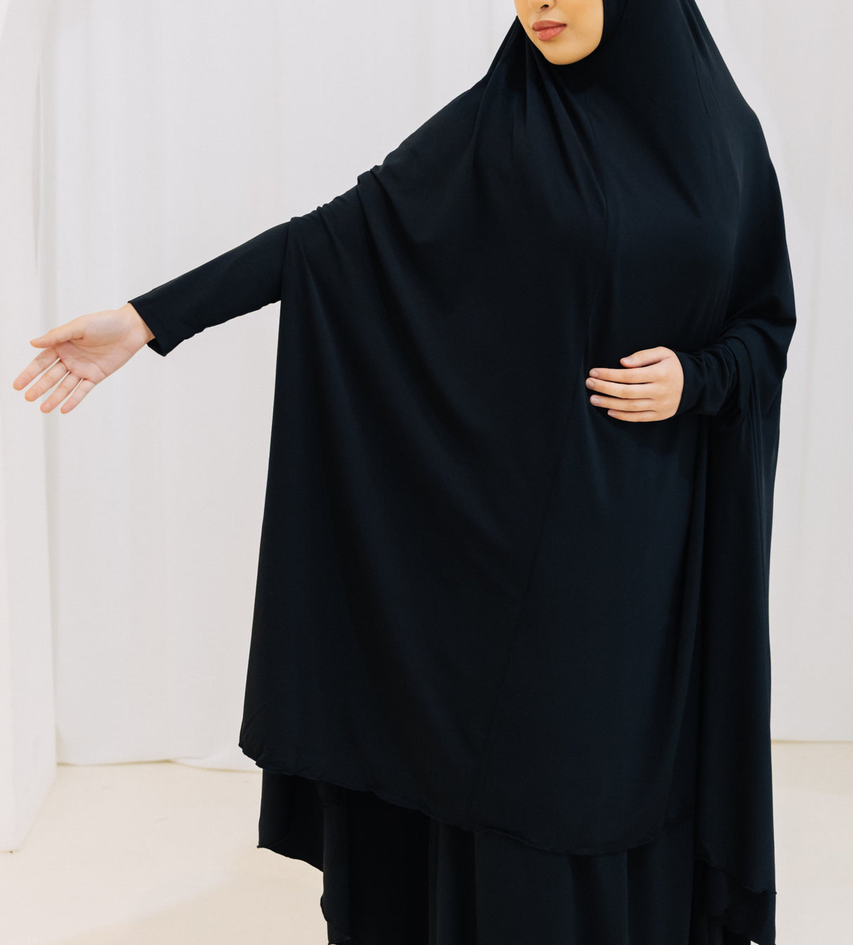 Premium XL Jilbab Sleeved BLACK