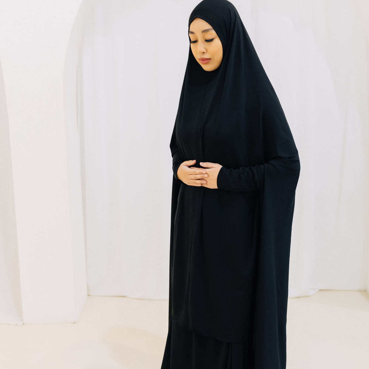 Premium XL Jilbab Sleeved BLACK