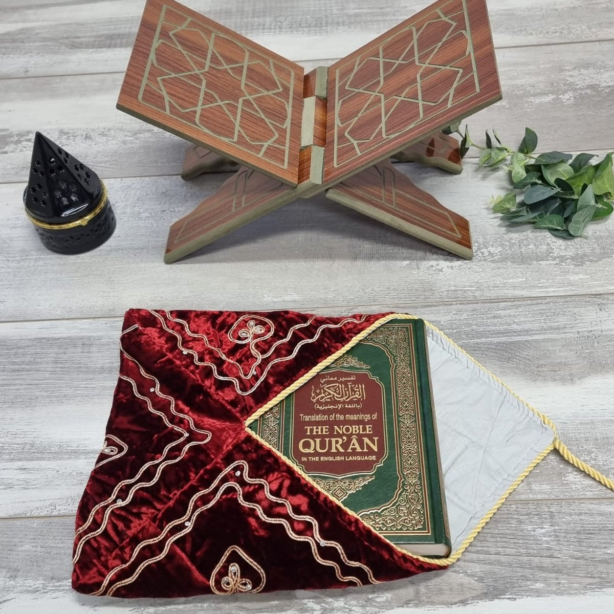 Velvet Quran Cover With Drawstring