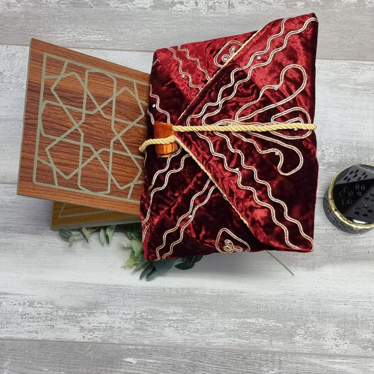 Velvet Quran Cover With Drawstring