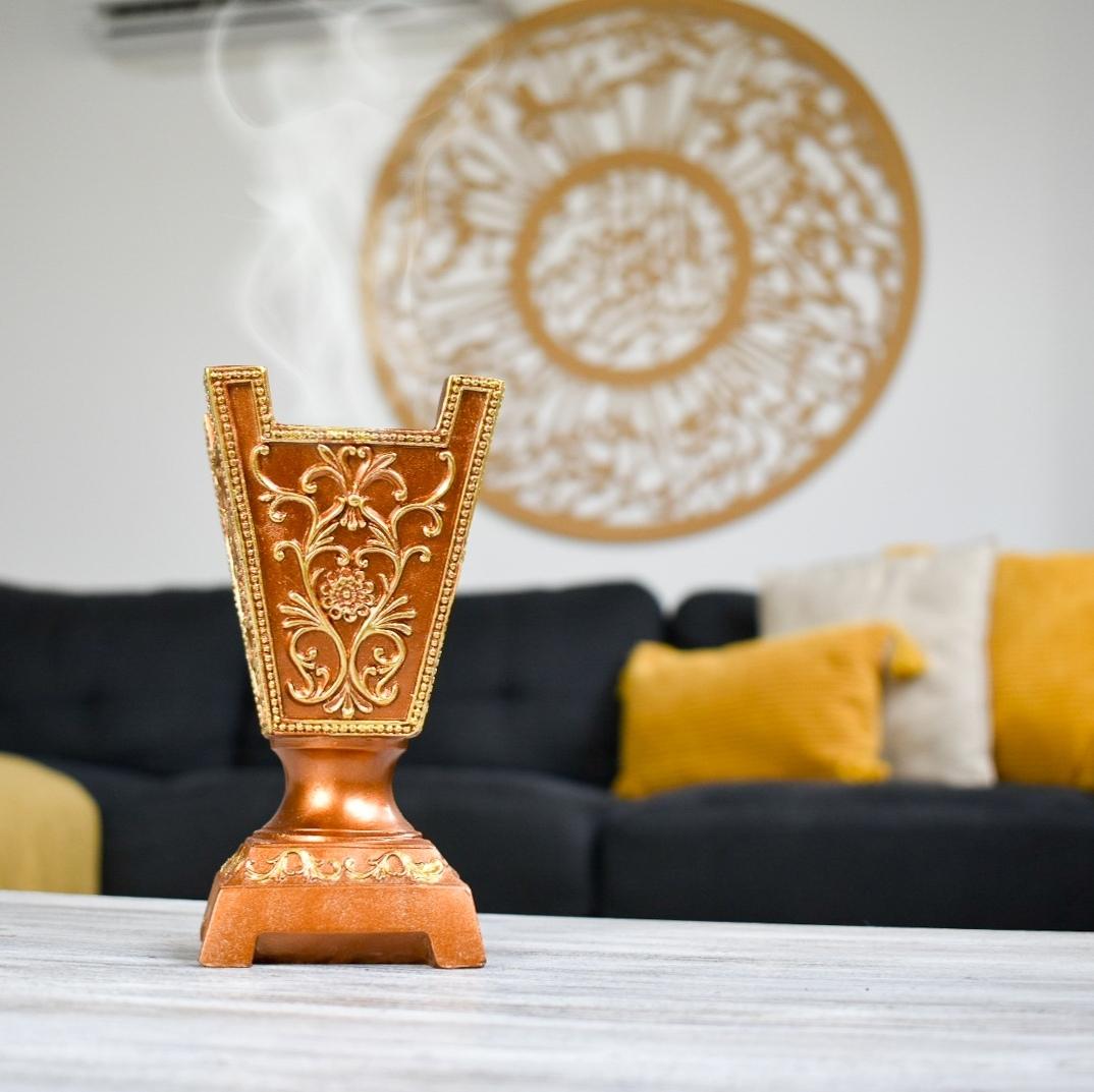Luxury Burner Incense Bakhoor Resin 16cm - Gold