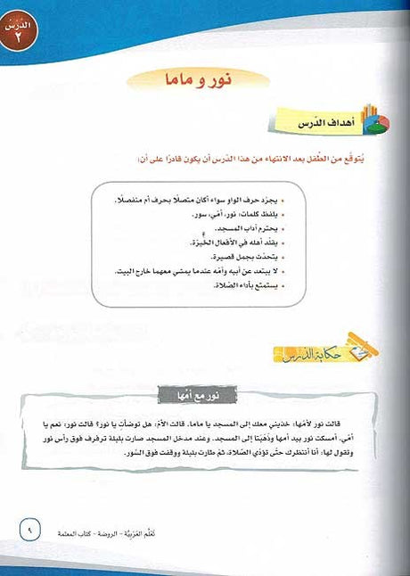 ICO Learn Arabic Teachers Book Grade KG Part 1  تعلم العربية