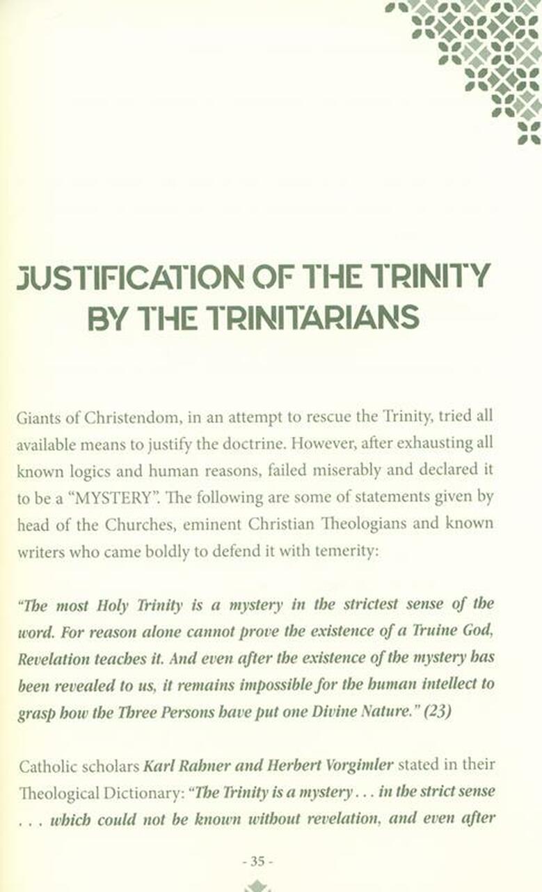 Is The Trinity Doctrine Divinely Inspired ?