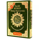 Tajweed Quran with translation of meaning and transliteration in Turkish 17×24 cm