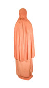 2 Piece Prayer Outfit Floral Pattern - Orange
