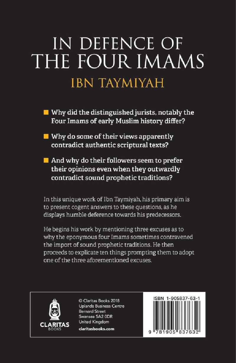 In Defence of the Four Imams,  Ibn Taymiyah