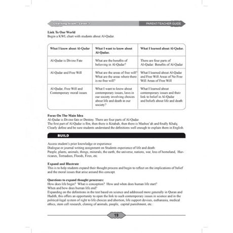 Learning Islam Parent/Teacher Guide Level 3 (Grade 8)