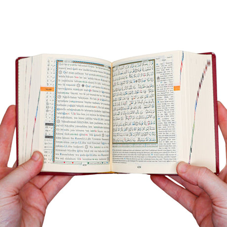 Tajweed Quran Translation and Transliteration ( 12.4cm x 9cm x 4cm ) Dar al Marifa (Uthmani)