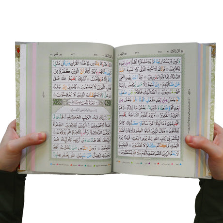 Colour Coded Tajweed Rules and Manzils – (13 Lines per page)(Indo/Pak script)