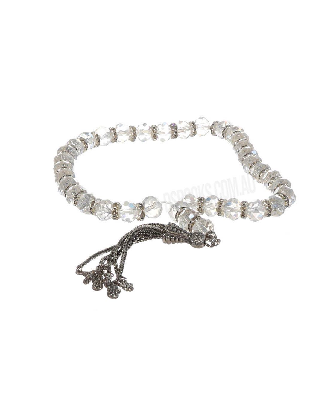 Deluxe Clear Crystal and Silver Tasbih