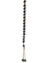 Tasbeeh Deluxe Small Crystal And Gold - Crystal Black