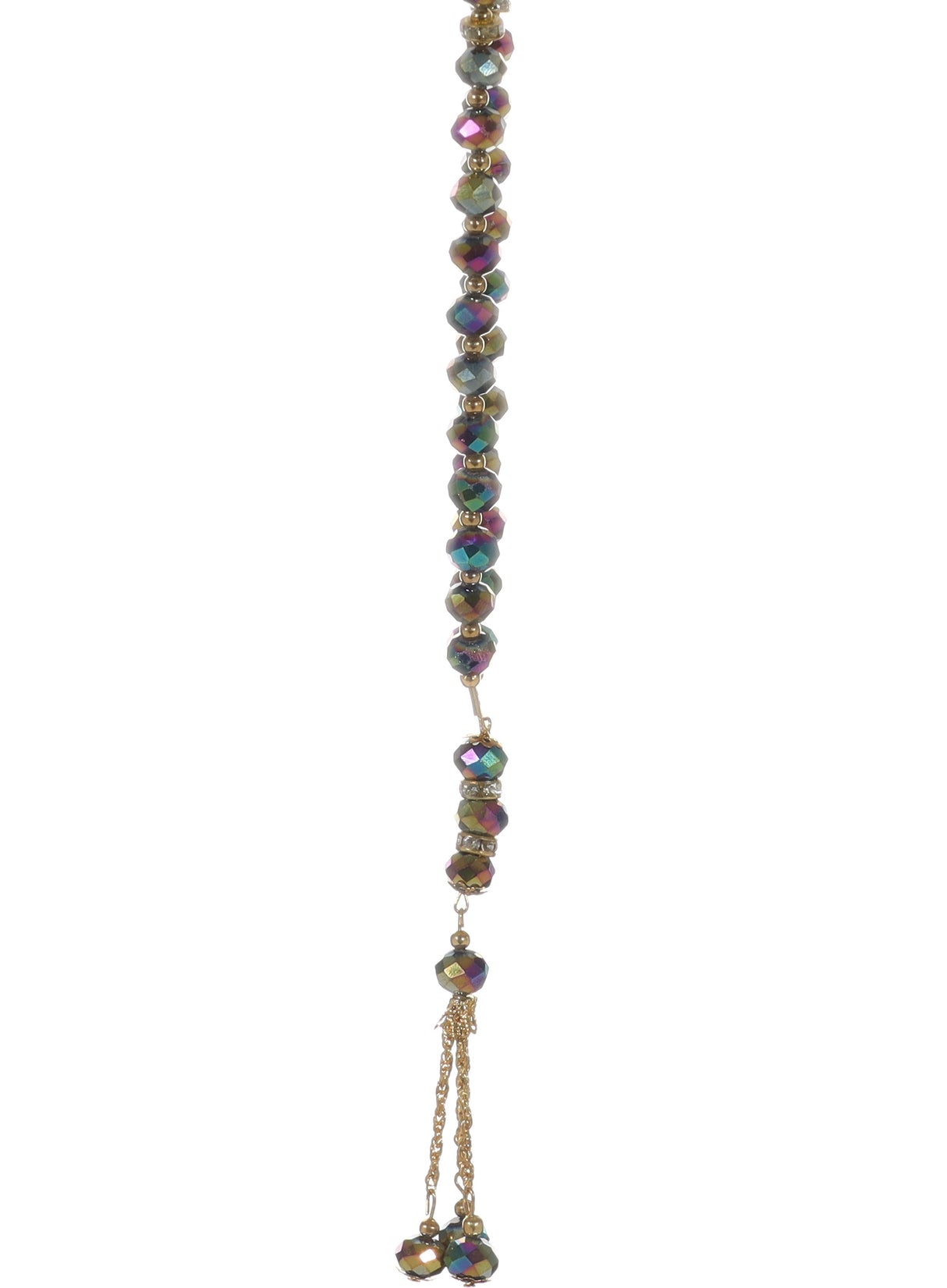 Tasbeeh Deluxe Small Crystal And Gold - Crystal Opal