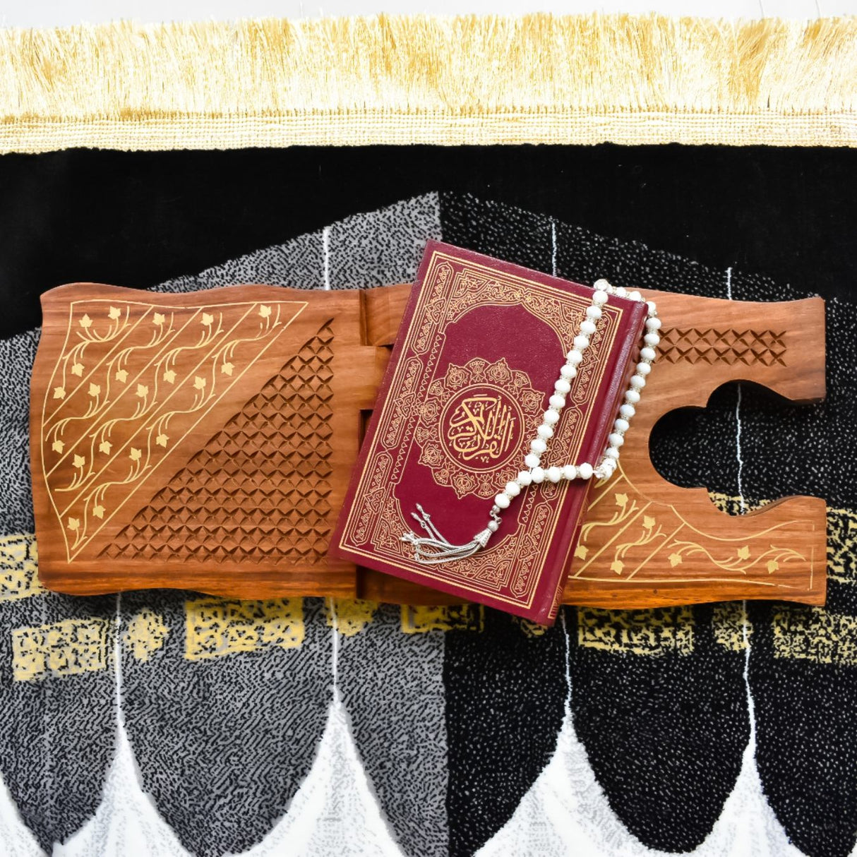 Real Vintage Wood Quran Rehal