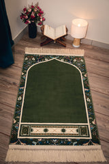 Made In Madinah Ultra Plush Prayer Mat - Green